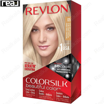 تصویر  کیت رنگ مو فاقد آمونیاک رولون شماره 05 Revlon Colorsilk Beautiful Hair Color Ultra Light Ash Blonde