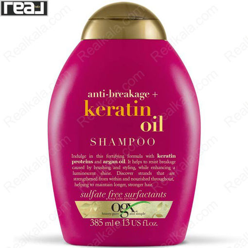 شامپو روغن کراتین او جی ایکس Ogx Anti Breakage Keratin Oil Shampoo
