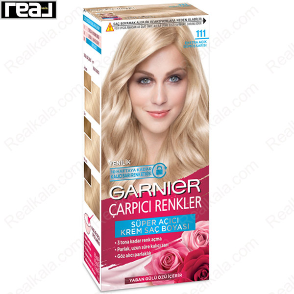 کیت رنگ موی گارنیر Çarpıcı Renkler شماره 111 بلوند خیلی خیلی روشن