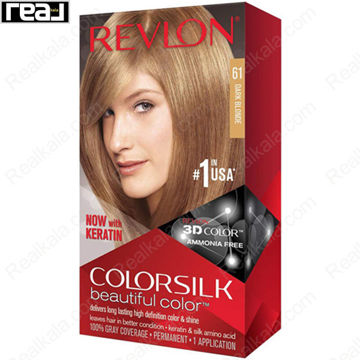 تصویر  کیت رنگ مو فاقد آمونیاک رولون شماره 61 Revlon Colorsilk Beautiful Hair Color Dark Blonde