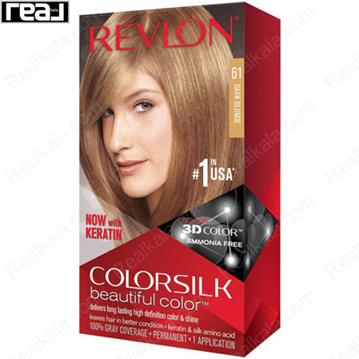 کیت رنگ مو فاقد آمونیاک رولون شماره 61 Revlon Colorsilk Beautiful Hair Color