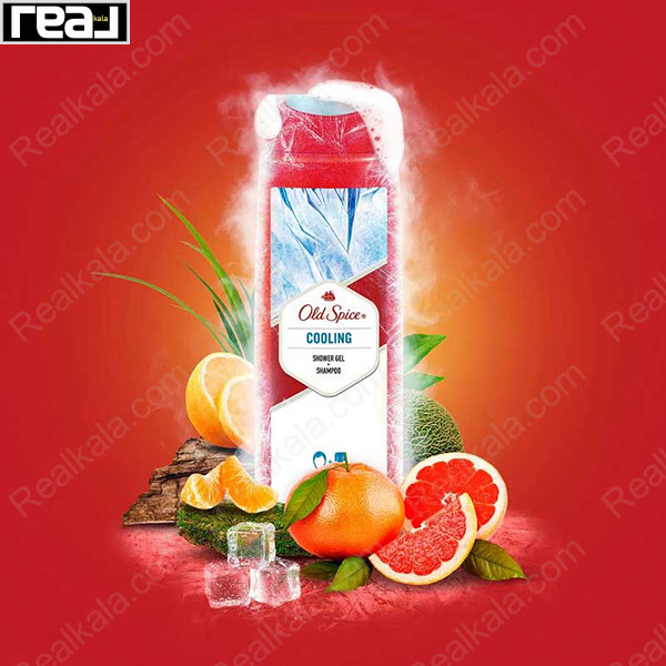 ژل حمام خنک‌کننده اولد اسپایس Cooling با رایحه مرکباتی و اثر سرد