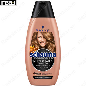 تصویر  شامپو ترمیم کننده 6 کاره شاوما (شوما) حاوی روغن باباسو Schauma Multi Repair 6 Shampoo