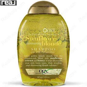 تصویر  شامپو عصاره گل آفتابگردان او جی ایکس Ogx Sunflower Shimmering Blonde Shampoo