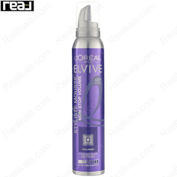 تصویر  موس مو لورال مدل نان استاپ ولوم شماره 5 Loreal Elvive Styliste Mousse Non Stop Volume