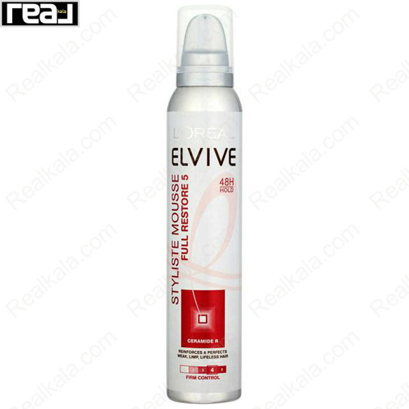 موس مو لورال مدل فول ریستور ۵ شماره ۴ LOreal Elvive Styliste Mousse Full Restore