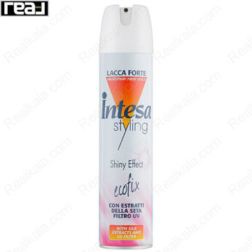 اسپری حالت‌دهنده مو اینتسا Ecofix Shiny Effect برای حفظ حالت و درخشش طبیعی موها