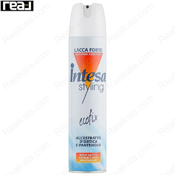 اسپری حالت‌دهنده مو اینتسا Ecofix Firm Hold با عصاره گزنه و پانته‌نول برای حفظ حالت موها