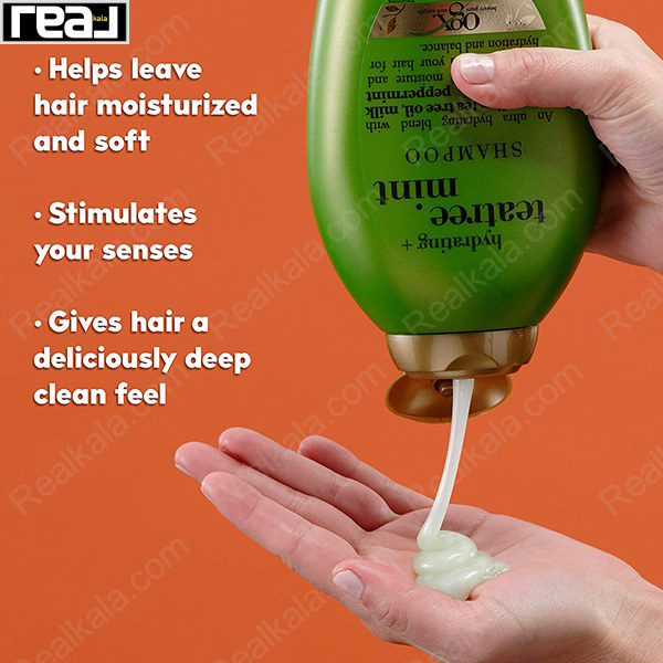تصویر  شامپو آبرسان نعناع و درخت چای (تی تری) او جی ایکس Ogx Hydrating Tea Tree Mint Shampoo