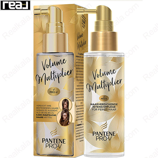 سرم مو Pantene Pro‑V Volume Multiplier با طراحی طلایی برای افزایش ضخامت، حجم و حالت‌پذیری موهای نازک و کم‌پشت