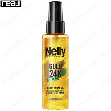 تصویر  اسپری روغن آرگان نلی مدل الکسیر گلد ۲۴ عیار Nelly Gold 24K Elixir Argan Oil 100ml