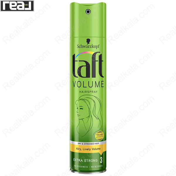 تصویر  اسپری نگهدارنده حالت مو تافت مدل ولومن کلاژن Taft Volumen Collagen Hair Styling Spray 250ml