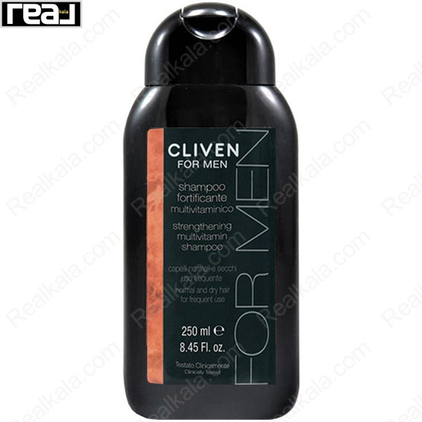 تصویر  شامپو تقویت کننده مو آقایان کلیون مناسب موهای نرمال و خشک Cliven Multi Vitamin Shampoo 250ml