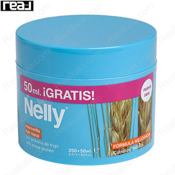 ماسک مو Nelly Wheat Protein Hair Mask حاوی پروتئین گندم، مناسب موهای آسیب‌دیده و رنگ‌شده برای تقویت، تغذیه و افزایش استحکام و درخشندگی مو با فرمول بهبود یافته