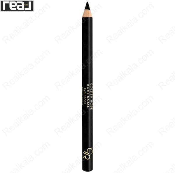مداد چشم سرمه کژال گلدن رز رنگ Blackest Black با نوک تراشیده و بدنه مشکی