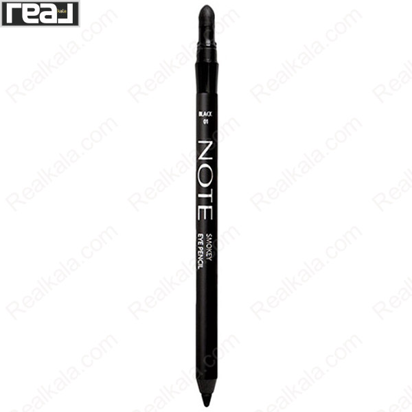 تصویر  مداد چشم ضد آب نوت مدل اسموکی بلک 01 Note Smokey Eye Pencil