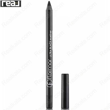 تصویر  مداد چشم اولترا بلک فلورمار Flormar Ultra Black Eyeliner Pencil