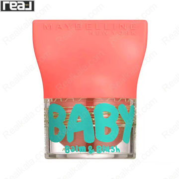 تصویر  بالم لب و رژگونه بی بی لیپس میبلین Maybelline Baby Lips Balm & Blush Innocent Peach