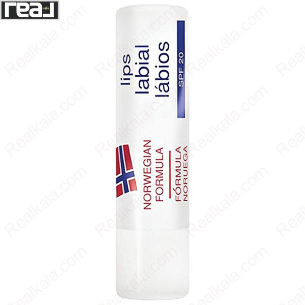 بالم لب نوتروژینا Norwegian Formula با SPF ۲۰ برای محافظت و مراقبت روزانه از لب‌ها