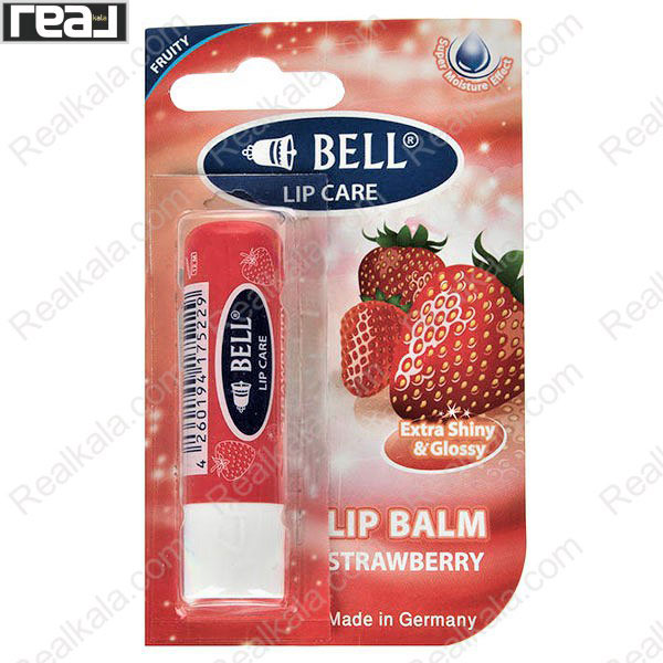 Bell Lip Balm Strawberry با رایحه توت‌فرنگی و جلوه براق