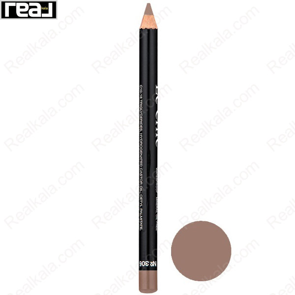 تصویر  مداد ابرو چوبی لچیک شماره 306 LeChic Eyebrow pencil Sourcils