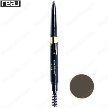 تصویر  مداد هاشور ابرو کیس بیوتی مدل پیچی برس دار شماره Kiss Beuaty Eyebrow Pen 01