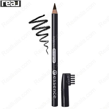 مداد ابرو Essence Eyebrow Designer شماره 01 Black با نوک دقیق و برس انتهایی برای فرم‌دهی طبیعی ابرو و پر کردن نقاط خالی