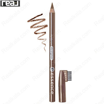 مداد ابرو Essence Eyebrow Designer شماره 04 Blonde با رنگ قهوه‌ای روشن، برس انتهایی و بافت نرم برای فرم‌دهی طبیعی ابرو