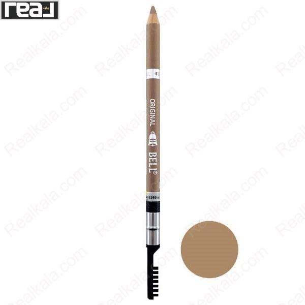 مداد ابرو Bell Powdery Unique شماره 102 با رنگ طبیعی، بافت پودری نرم و برس انتهایی، مناسب مرتب کردن و تکمیل آرایش ابرو