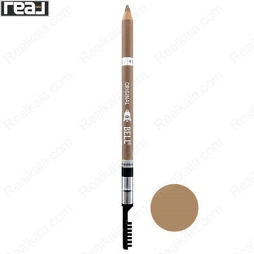 مداد ابرو Bell Powdery Unique شماره 102 با رنگ طبیعی، بافت پودری نرم و برس انتهایی، مناسب مرتب کردن و تکمیل آرایش ابرو