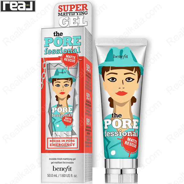 بسته بندی ژل مات کننده بنفیت مدل The POREfessional Matte Rescue مناسب پوست چرب و مختلط