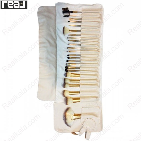 ست براش آرایشی 24 عددی زد وان مدل Z-345 داخل کیف کرمی