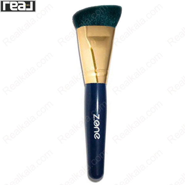 براش زاویه‌دار کانتور Z.ONE مدل Z-329 با سر مورب پهن و الیاف نرم سبز-آبی