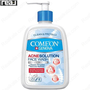 تصویر  لوسیون ژل شستشوی صورت کامان مخصوص پوست جوش دار Come'on Acne Solution Face Wash