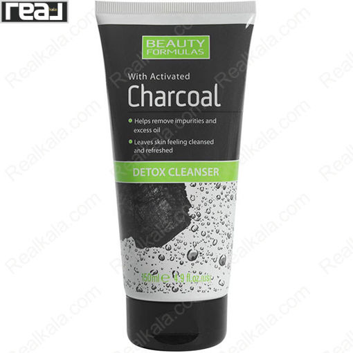 پاک کننده زغال فعال بیوتی فرمولا Beauty Formulas With Activated Charcoal Detox Cleanser 150ml