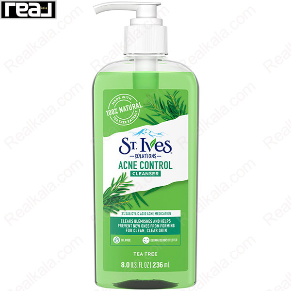 تصویر  ژل پاک کننده صورت سینت ایوز حاوی عصاره درخت چای (تی تری) St.ives Tea Tree Acne Control Daily Cleanser