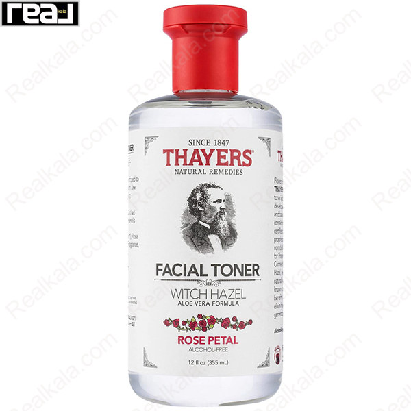 تونر صورت تایرز مدل Rose Petal حاوی ویچ هازل و آلوئه ورا فاقد الکل حجم 355 میل