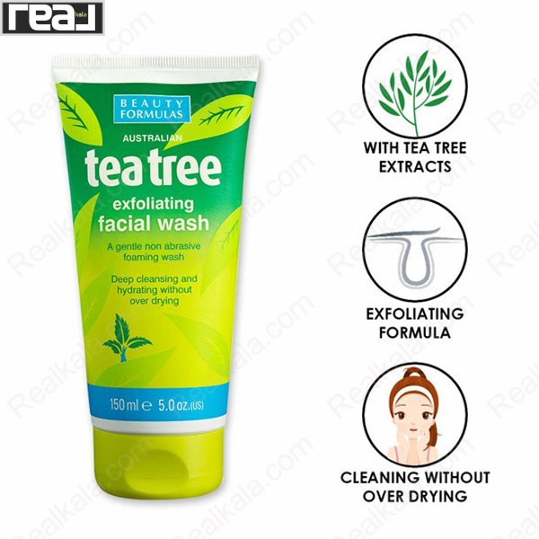 تصویر  شوینده صورت درخت چای بیوتی فرمولا Beauty Formulas Tea Tree Facial Wash 150ml