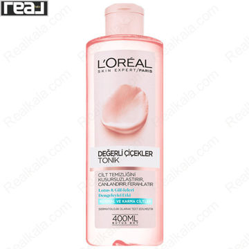 تونر پاک‌کننده و شاداب‌کننده پوست LOreal Normal & Combination Skin 400ml