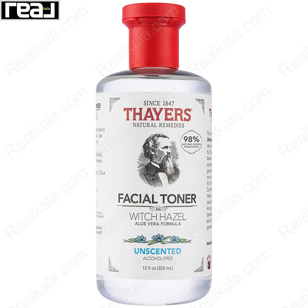 تونر صورت تایرز مدل Unscented ویچ هازل و آلوئه ورا فاقد الکل حجم 355 میل