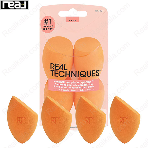 اسفنج آرایشی ریل تکنیک Miracle Complexion Sponge بسته 4 عددی