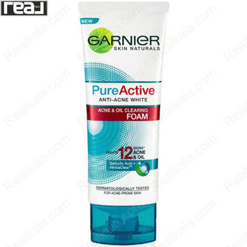 تصویر  فوم شستشوی صورت ضد جوش و پاکسازی چربی گارنیر Garnier Pure Active Anti Acne