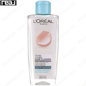 تونر ملایم و متعادل‌کننده پوست نرمال تا مختلط Rare Flowers لورال، نمای کامل بطری