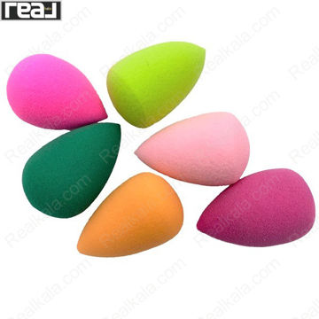 پد آرایشی کوچک IPD Beauty Sponge شامل چند پد اشکی رنگی با بافت اسفنجی و سایز کوچک