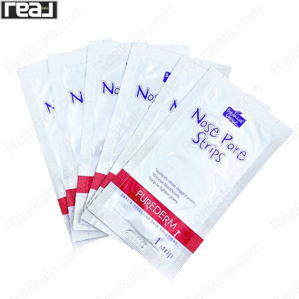 تصویر  چسب پاک کننده قوی منافذ بینی پیوردرم آلوئه ورا بسته 6 عددی Purederm Deep Cleansing Nose