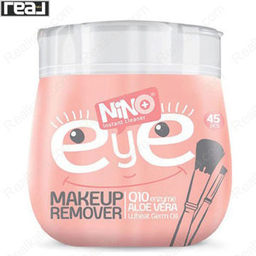 تصویر  دستمال پاک کننده آرایش دور چشم نینو 45 عددی Nino Eye Makeup Remover