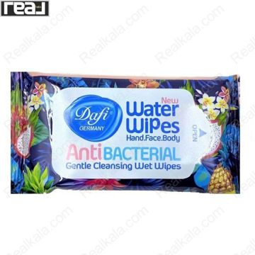 دستمال مرطوب دافی Water Wipes آنتی باکتریال بسته 12 عددی طرح میوه‌ای مناسب دست صورت و بدن
