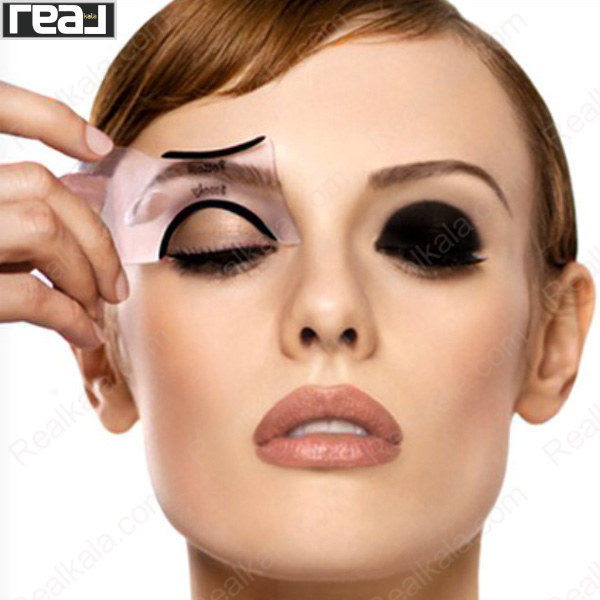 استفاده از شابلون خط چشم شفاف برای کشیدن خط چشم دقیق و قرینه