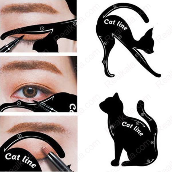 نحوه استفاده از شابلون خط چشم گربه‌ای برای ایجاد خط چشم دقیق و قرینه