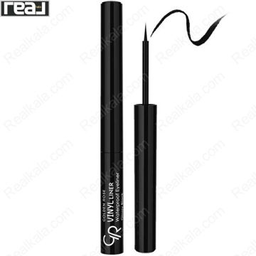 خط چشم مایع ضدآب گلدن رز Vinyl Liner مشکی براق